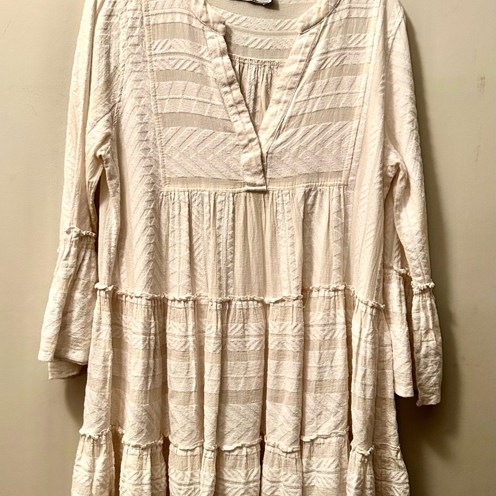 Devotion TWINS Cream Long Sleeve Dress